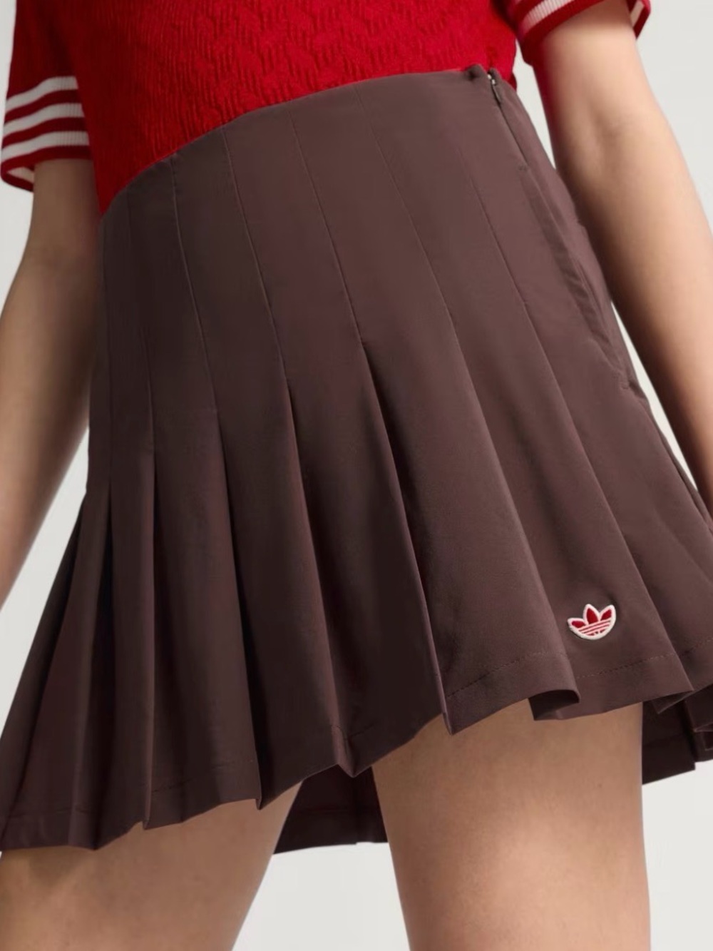 Adidas Women’s Brown Pleated Tennis Skort